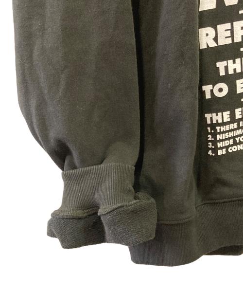 NISHIMOTO IS THE MOUTH（ニシモトイズザマウス）NISHIMOTO IS THE MOUTH (ニシモトイズザマウス) プリントスウェット ブラック サイズ:XLの古着・服飾アイテム