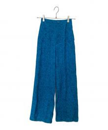 Ameri（アメリ）の古着「Leaf Jacquard Straight Pants」｜ブルー