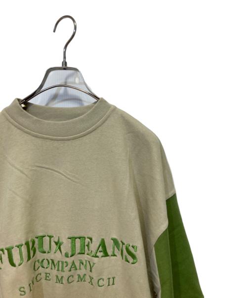 FUBU（フブ）FUBU (フブ) 刺繍カットソー ベージュ サイズ:Ｌの古着・服飾アイテム