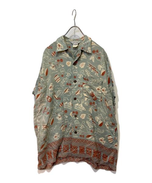 LAND OF ALOHA（ランド オブ アロハ）LAND OF ALOHA (ランド オブ アロハ) 総柄シャツ グレー サイズ:表記不明の古着・服飾アイテム