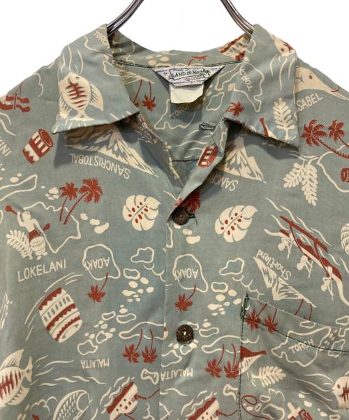 LAND OF ALOHA（ランド オブ アロハ）LAND OF ALOHA (ランド オブ アロハ) 総柄シャツ グレー サイズ:表記不明の古着・服飾アイテム