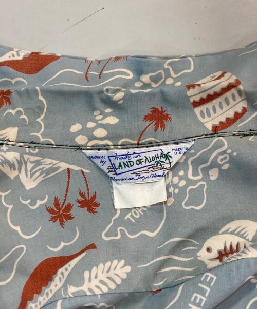 LAND OF ALOHA（ランド オブ アロハ）LAND OF ALOHA (ランド オブ アロハ) 総柄シャツ グレー サイズ:表記不明の古着・服飾アイテム