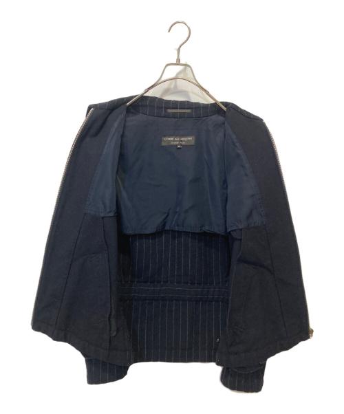 COMME des GARCONS HOMME PLUS（コムデギャルソンオムプリュス）COMME des GARCONS HOMME PLUS (コムデギャルソンオムプリュス) ウール ボンバージャケット ネイビー サイズ:Ｍの古着・服飾アイテム