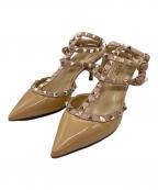 VALENTINOヴァレンティノ）の古着「スタッズパンプス」｜ベージュ