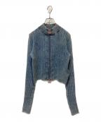 DIESELディーゼル）の古着「M-Anafi リブジップトップ」｜ブルー