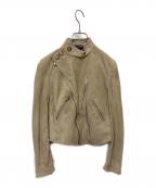 RALPH LAUREN Purple Labelラルフ ローレン パープル レーベル）の古着「レザージャケット」｜ベージュ