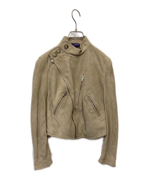 RALPH LAUREN Purple Label（ラルフ ローレン パープル レーベル）RALPH LAUREN PURPLE LABEL (ラルフ ローレン パープル レーベル) レザージャケット ベージュの古着・服飾アイテム