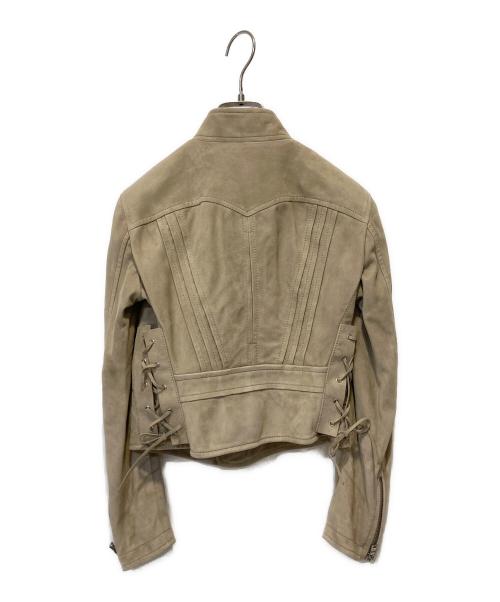 RALPH LAUREN Purple Label（ラルフ ローレン パープル レーベル）RALPH LAUREN PURPLE LABEL (ラルフ ローレン パープル レーベル) レザージャケット ベージュの古着・服飾アイテム