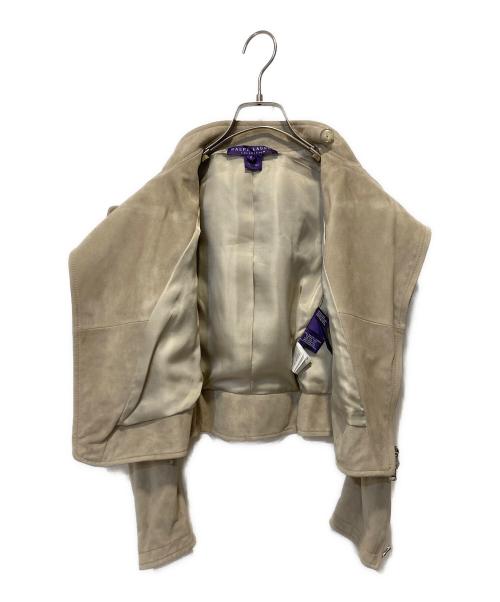 RALPH LAUREN Purple Label（ラルフ ローレン パープル レーベル）RALPH LAUREN PURPLE LABEL (ラルフ ローレン パープル レーベル) レザージャケット ベージュの古着・服飾アイテム