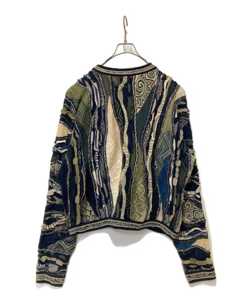 Coogi（クージー）COOGI (クージー) 3dデザインニット ネイビー サイズ:Ｌの古着・服飾アイテム