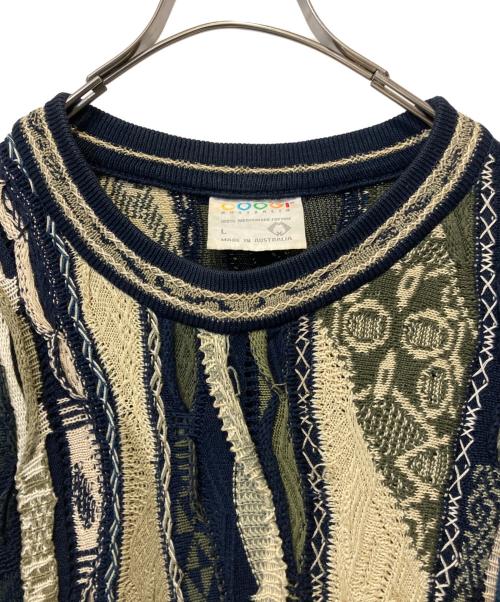 Coogi（クージー）COOGI (クージー) 3dデザインニット ネイビー サイズ:Ｌの古着・服飾アイテム