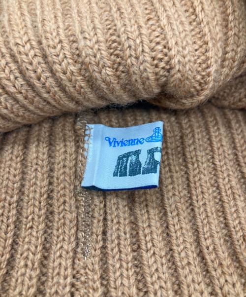 Vivienne Westwood man（ヴィヴィアン ウェストウッド マン）Vivienne Westwood man (ヴィヴィアン ウェストウッド マン) オーブロゴニット帽 ベージュの古着・服飾アイテム