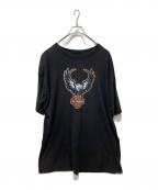 HARLEY-DAVIDSONハーレーダビッドソン）の古着「イーグルプリントTシャツ」｜ブラック