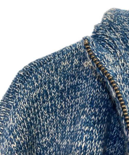 45R（フォーティファイブ・アール）45R (フォーティファイブ・アール) ジップアップニット ブルー サイズ:3の古着・服飾アイテム