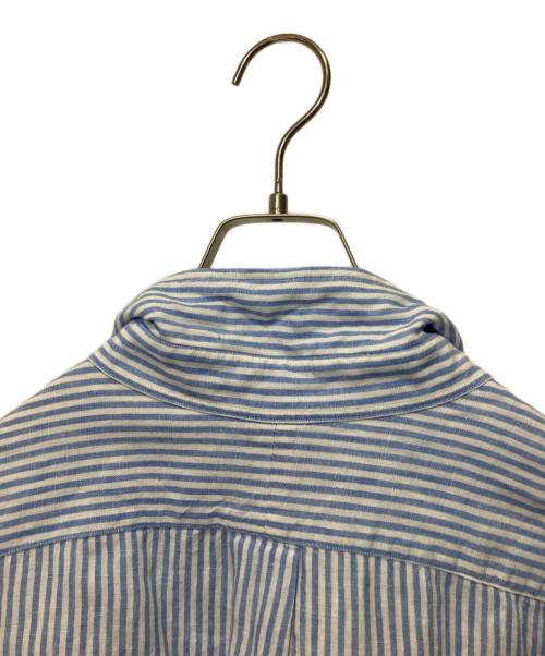 POLO RALPH LAUREN（ポロ・ラルフローレン）POLO RALPH LAUREN (ポロ・ラルフローレン) ストライプリネンシャツ ブルー サイズ:XLの古着・服飾アイテム