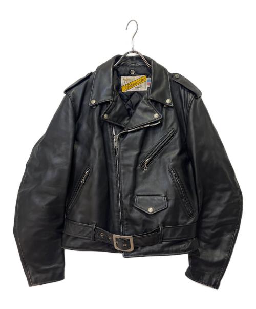 Schott（ショット）Schott (ショット) ダブルライダースジャケット ブラック サイズ:38の古着・服飾アイテム