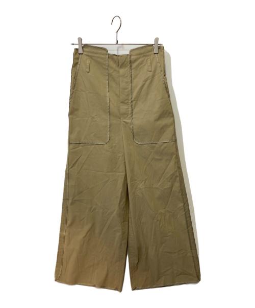 im here（アイムヒアー）im here (アイムヒアー) インサイドアウトワイドパンツ ベージュ サイズ:Sの古着・服飾アイテム