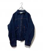 WAREHOUSEウエアハウス）の古着「HEAVY LEATHER BOUND BROWSE”」｜インディゴ