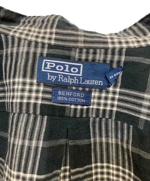 POLO RALPH LAUREN（ポロ・ラルフローレン）POLO RALPH LAUREN (ポロ・ラルフローレン) チェックシャツ ネイビー サイズ:Mの古着・服飾アイテム