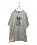 stussyステューシー）の古着「プリントTシャツ」｜グレー