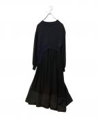 ELENDEEKエレンディーク）の古着「シアーコンビニットワンピース」｜ブラック