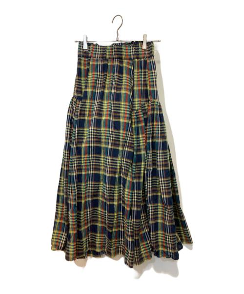 TSURU by MARIKO OIKAWA（ツルバイマリコオイカワ）TSURU by MARIKO OIKAWA (ツルバイマリコオイカワ) チェックスカート マルチカラー サイズ:表記無しの古着・服飾アイテム