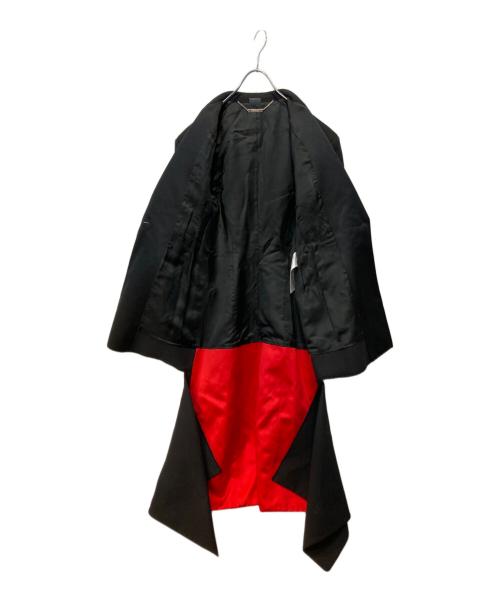ALEXANDER McQUEEN（アレキサンダーマックイーン）ALEXANDER McQUEEN (アレキサンダーマックイーン) ロングジャケット ブラック×レッド サイズ:38の古着・服飾アイテム