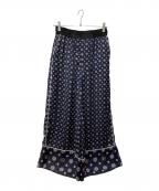 sacaiサカイ）の古着「小紋 プリント パンツ」｜ネイビー