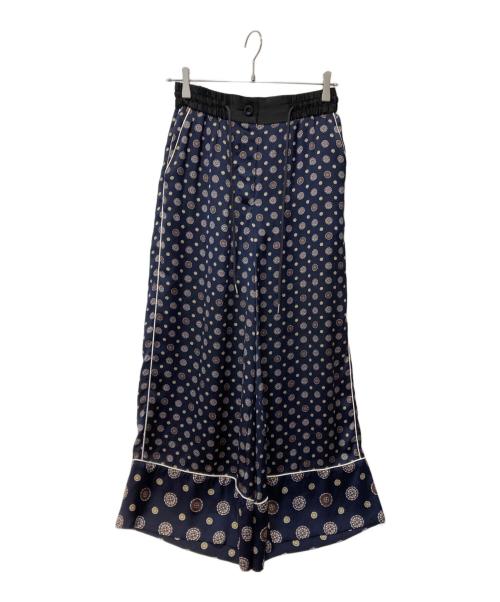 sacai（サカイ）sacai (サカイ) 小紋 プリント パンツ ネイビー サイズ:１の古着・服飾アイテム