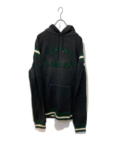 Saint Laurent Paris（サンローランパリ）Saint Laurent Paris (サンローランパリ) コットン パーカー ブラック サイズ:Mの古着・服飾アイテム