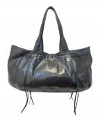 Y'sワイズ）の古着「カウレザーハンドバッグ」｜ブラック