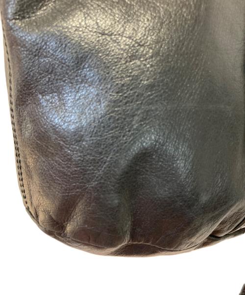 Y's（ワイズ）Y's (ワイズ) カウレザーハンドバッグ ブラックの古着・服飾アイテム