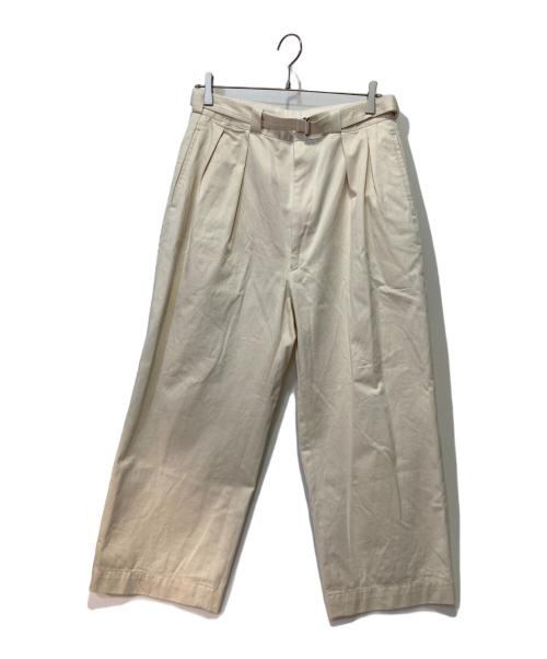 Product Twelve（プロダクトトゥエルブ）Product Twelve (プロダクトトゥエルブ) ベルト付きチノパン アイボリー サイズ:表記無しの古着・服飾アイテム