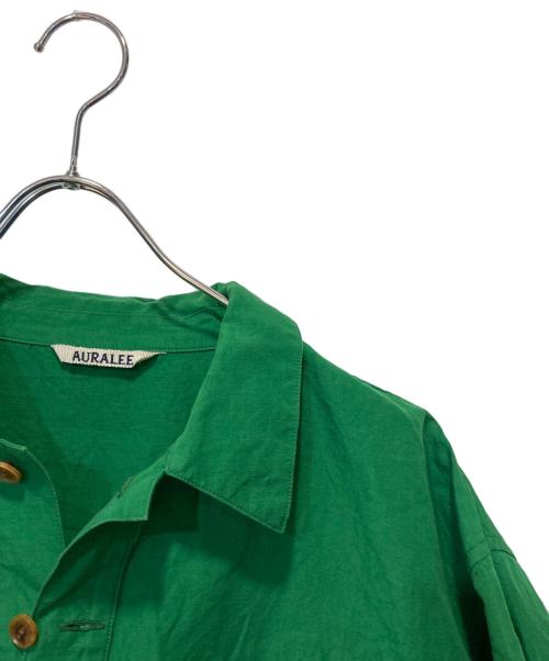 AURALEE（オーラリー）AURALEE (オーラリー) High Density Finx Linen Weather Half Sleeve グリーン サイズ:４の古着・服飾アイテム