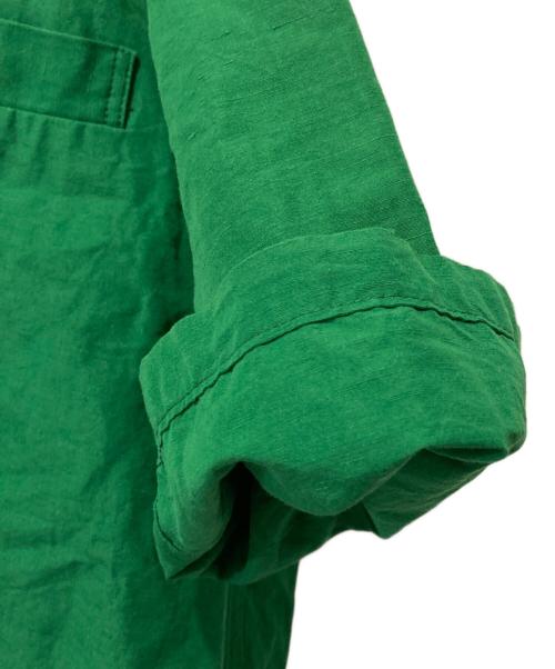 AURALEE（オーラリー）AURALEE (オーラリー) High Density Finx Linen Weather Half Sleeve グリーン サイズ:４の古着・服飾アイテム