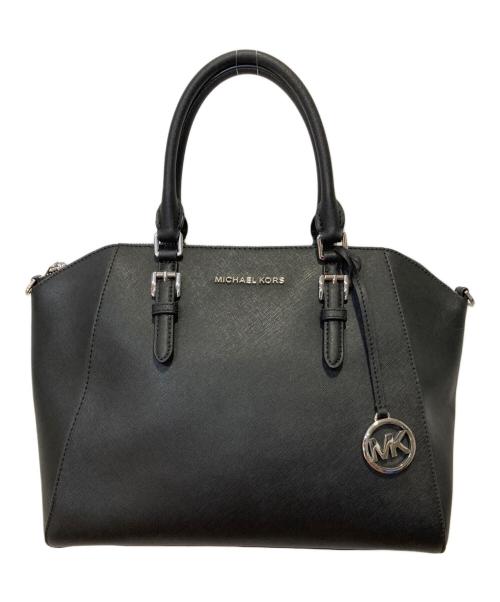 MICHAEL KORS（マイケル・コース）MICHAEL KORS (マイケルコース) 2WAYショルダーバッグ ブラックの古着・服飾アイテム