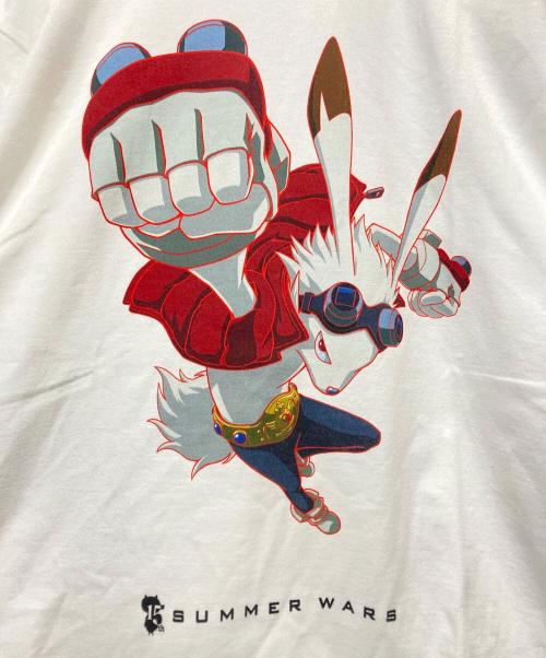 サマーウォーズ（サマーウォーズ）サマーウォーズ (サマーウォーズ) プリントTシャツ ホワイト サイズ:Ｌの古着・服飾アイテム