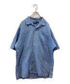 POLO RALPH LAURENポロ・ラルフローレン）の古着「シルクコットン半袖シャツ」｜スカイブルー