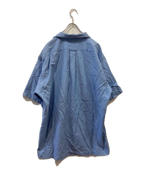 POLO RALPH LAUREN（ポロ・ラルフローレン）POLO RALPH LAUREN (ポロ・ラルフローレン) シルクコットン半袖シャツ スカイブルー サイズ:Ｌの古着・服飾アイテム