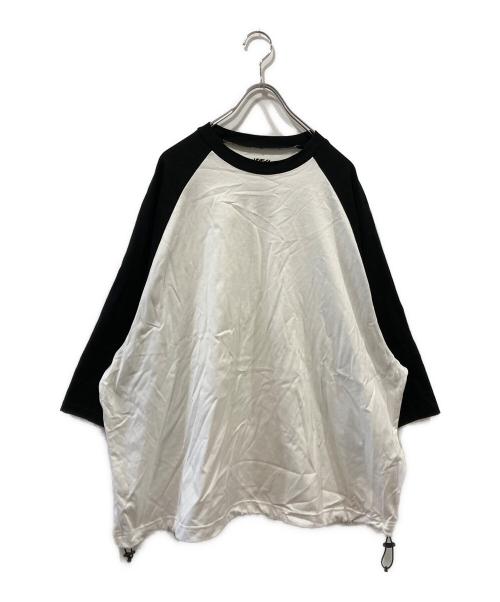 is-ness（イズネス）is-ness (イズネス) BALLOON RAGLAN SLEEVE T-SHIRT ホワイト サイズ:Ｍの古着・服飾アイテム