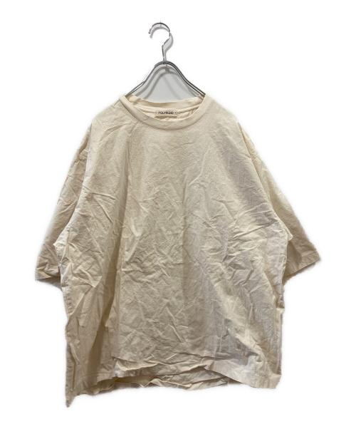 POLYPLOID（ポリプロイド）POLYPLOID (ポリプロイド) オーバーサイズ コットンＴシャツ ベージュ サイズ:4の古着・服飾アイテム
