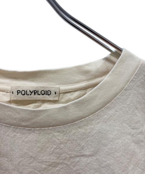 POLYPLOID（ポリプロイド）POLYPLOID (ポリプロイド) オーバーサイズ コットンＴシャツ ベージュ サイズ:4の古着・服飾アイテム