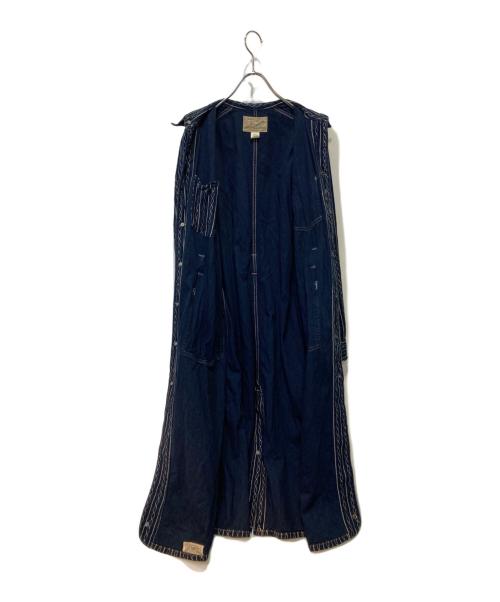 RRL（ダブルアールエル）RRL (ダブルアールエル) インディゴプリントツイルショップコート インディゴ サイズ:３の古着・服飾アイテム