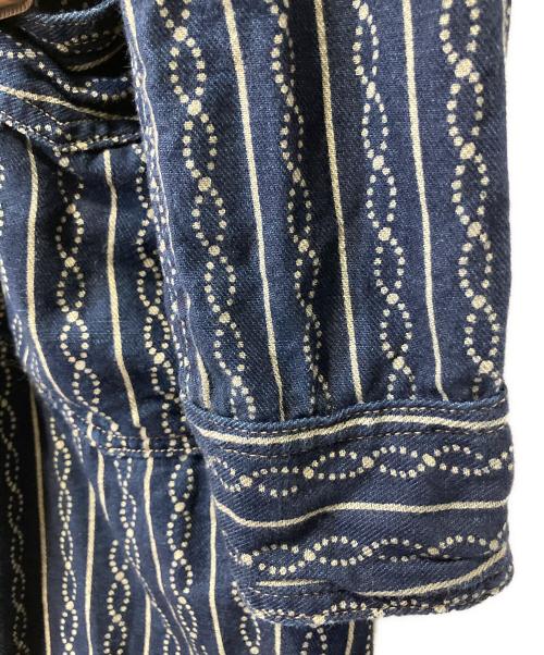 RRL（ダブルアールエル）RRL (ダブルアールエル) インディゴプリントツイルショップコート インディゴ サイズ:３の古着・服飾アイテム