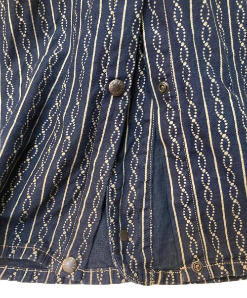 RRL（ダブルアールエル）RRL (ダブルアールエル) インディゴプリントツイルショップコート インディゴ サイズ:３の古着・服飾アイテム
