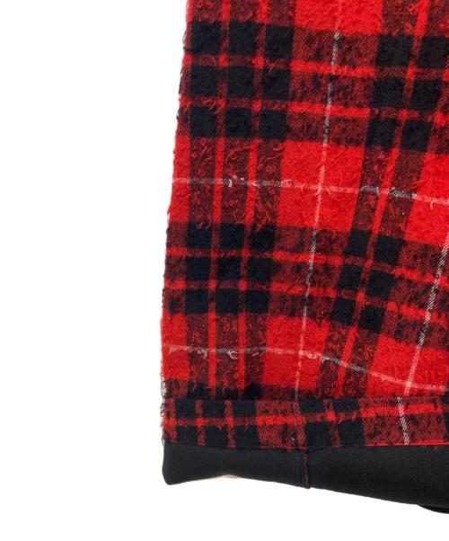 tricot COMME des GARCONS（トリココムデギャルソン）tricot COMME des GARCONS (トリココムデギャルソン) チェッククロップドワイドパンツ レッド サイズ:表記無しの古着・服飾アイテム