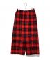 tricot COMME des GARCONS（トリココムデギャルソン）の古着「チェッククロップドワイドパンツ」｜レッド