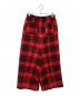 tricot COMME des GARCONS (トリココムデギャルソン) チェッククロップドワイドパンツ レッド サイズ:表記無し：12000円