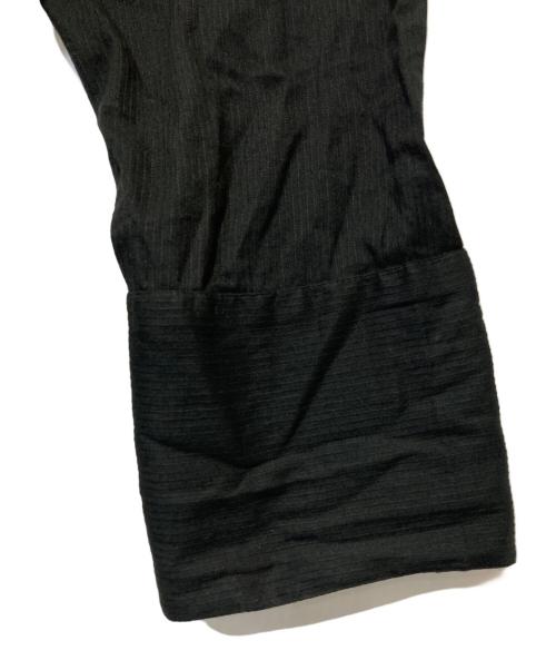 ne quittez pas（ヌキテパ）ne quittez pas (ヌキテパ) ドビーパネル Vネックドレス ワンピース ブラック サイズ:Ｍの古着・服飾アイテム