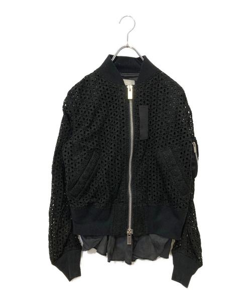 sacai（サカイ）sacai (サカイ) カットワークブルゾン ブラック サイズ:1の古着・服飾アイテム